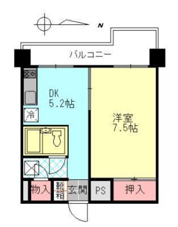 皐月マンション第2大分大手町の物件間取画像